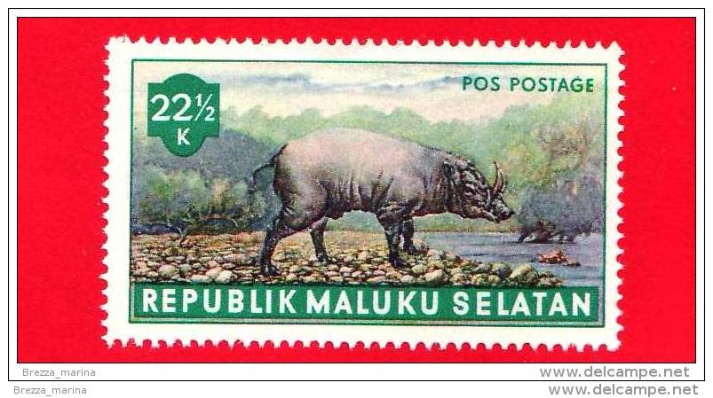 Etichette Di Fantasia - 1955 - Republik Maluku Selatan - Animali Della Foresta - Pos Postage - 22.5 - Altri & Non Classificati