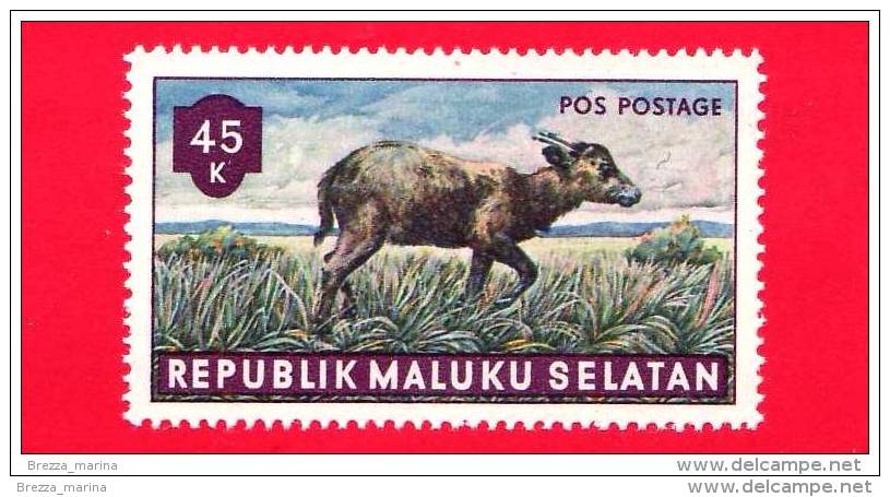 Etichette Di Fantasia - 1955 - Republik Maluku Selatan - Animali Della Foresta - Pos Postage - 45 - Altri & Non Classificati