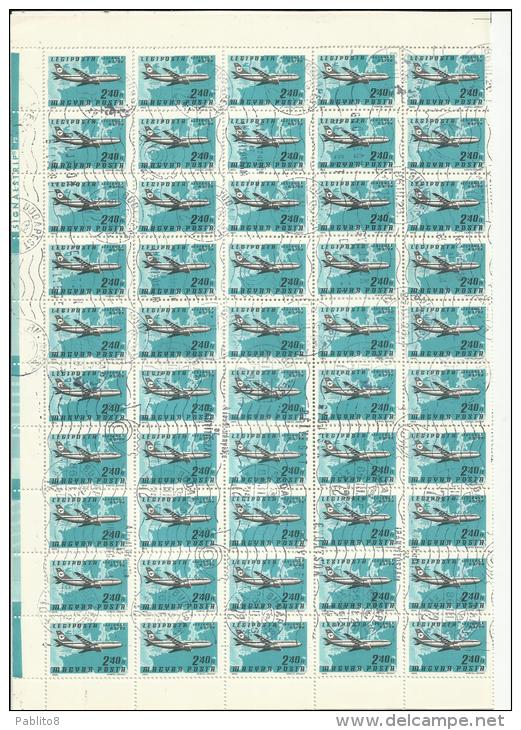 HUNGARY - UNGHERIA - MAGYAR 1977 AIRPLANES AIRBUS 300B AIRPLANE - AEROPLANI AEROPLANO USED - Full Sheets & Multiples