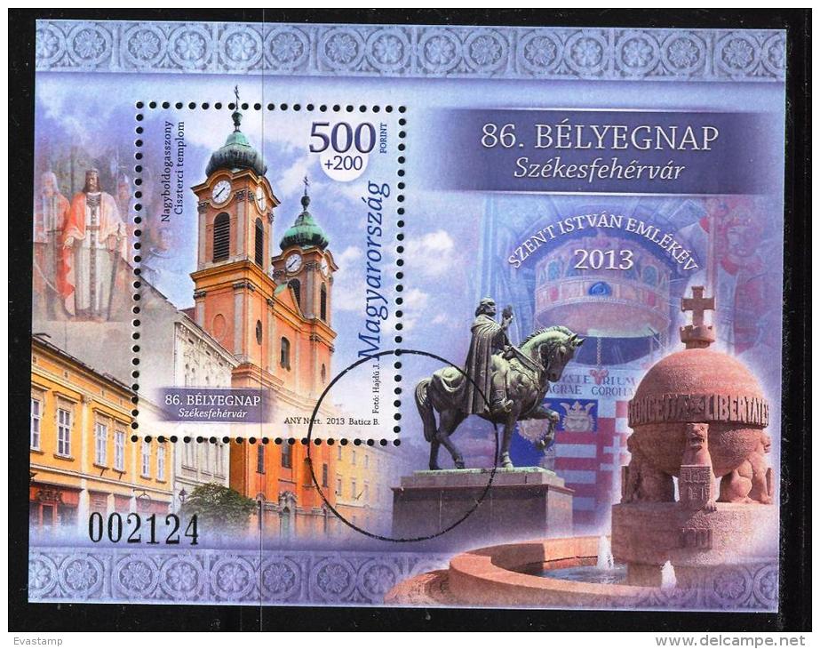 HUNGARY-2013. SPECIMEN - S/S 86th Stampday - Cistercian Church At Székesfehérvár/City Of Kings Mi Bl.356. - Used Stamps