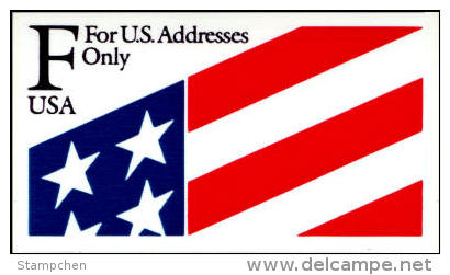 1991 USA "F" (29c) Flag Self Adhesive Plastic Stamp Sc#2522 Unusual - Fehldrucke