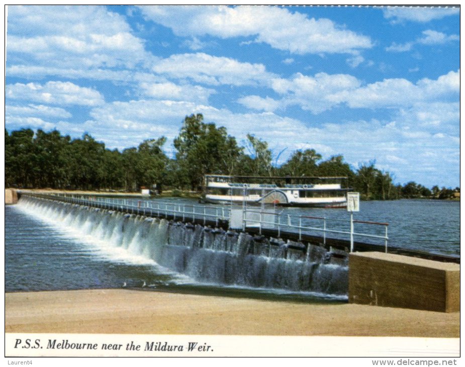 (113) Australia - VIC - Paddle Steamer PSS Melbourne On Murray River Near Weir - Mildura