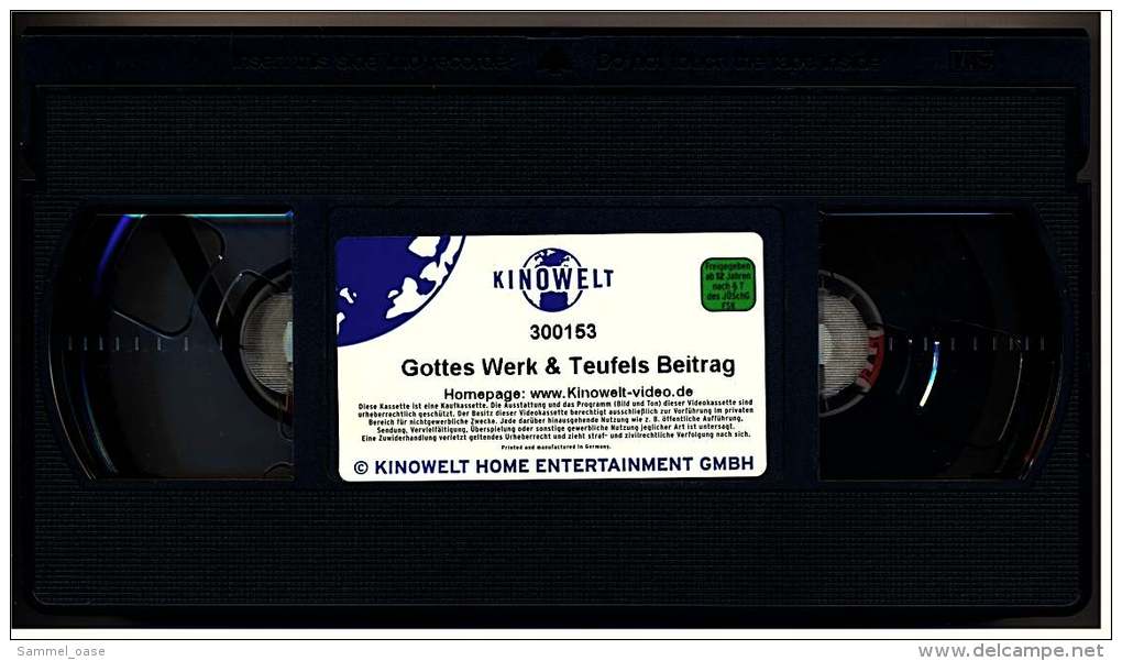 VHS Video  ,  Gottes Werk & Teufels Beitrag   -  Mit : Victoria Stankiewicz, Heavy D., Lonnie Farmer  -  Von 2000 - Drama