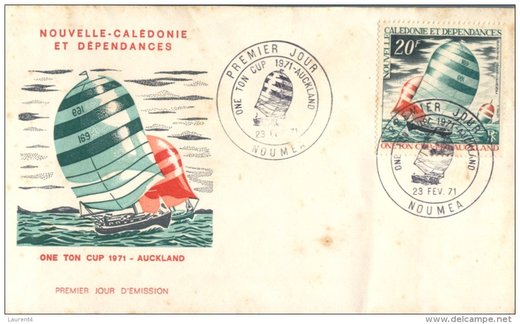 (313) New Caledonia FDC Cover - Premier Jour De Nouvelle Caledonie - 1971 - One Ton Cup - Sailing - FDC