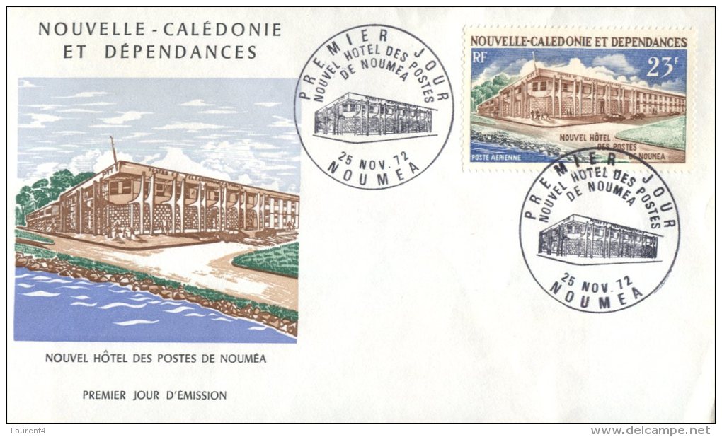 (313) New Caledonia FDC Cover - Premier Jour De Nouvelle Caledonie - 1972- New Post Office - FDC