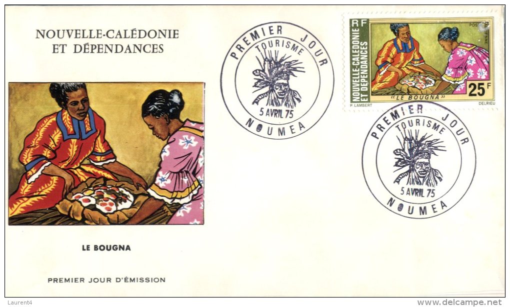 (313) New Caledonia FDC Cover - Premier Jour De Nouvelle Caledonie - 1975 - Folklore - Le Bougna - FDC