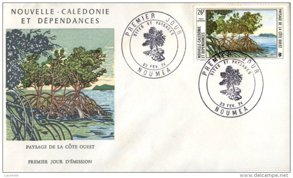 (313) New Caledonia FDC Cover - Premier Jour De Nouvelle Caledonie - 19740 West Coast Countryside - FDC
