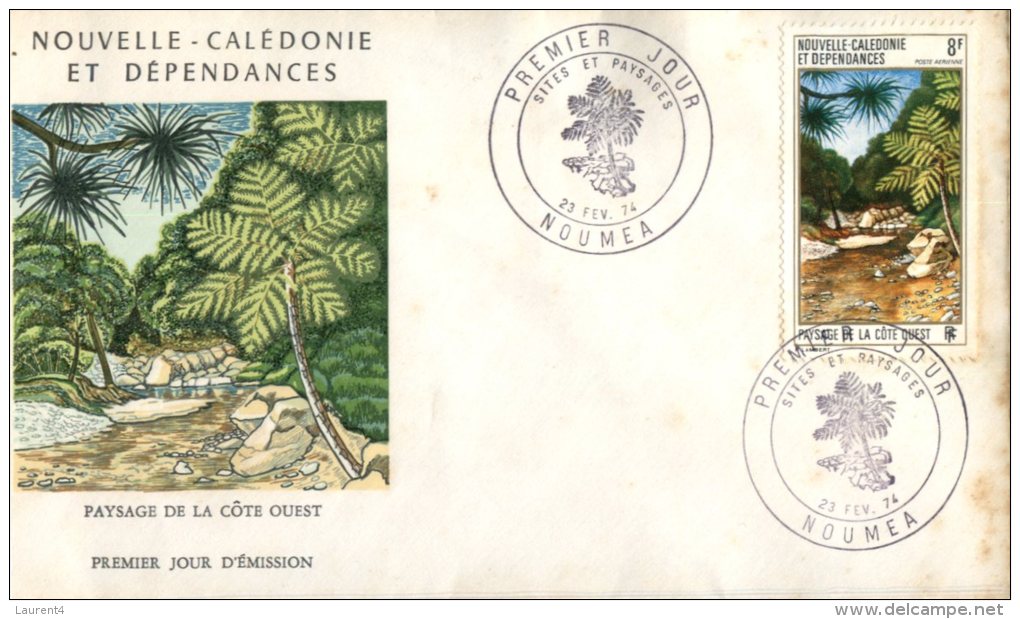 (313) New Caledonia FDC Cover - Premier Jour De Nouvelle Caledonie - 19740 West Coast Countryside - FDC