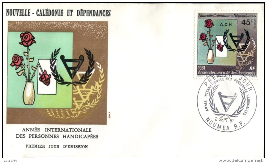 (313) New Caledonia FDC Cover - Premier Jour De Nouvelle Caledonie - 1981 - Hadicap Peoples Year - FDC