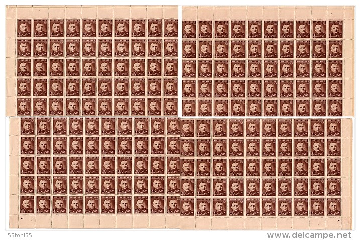 Slovaquie / Slovakia 1939 /42 - President Tiso Michel Nr.68- (x+Y) 2 Sheet – MNH ( 10 X 20) = 400 Stamps - Unused Stamps