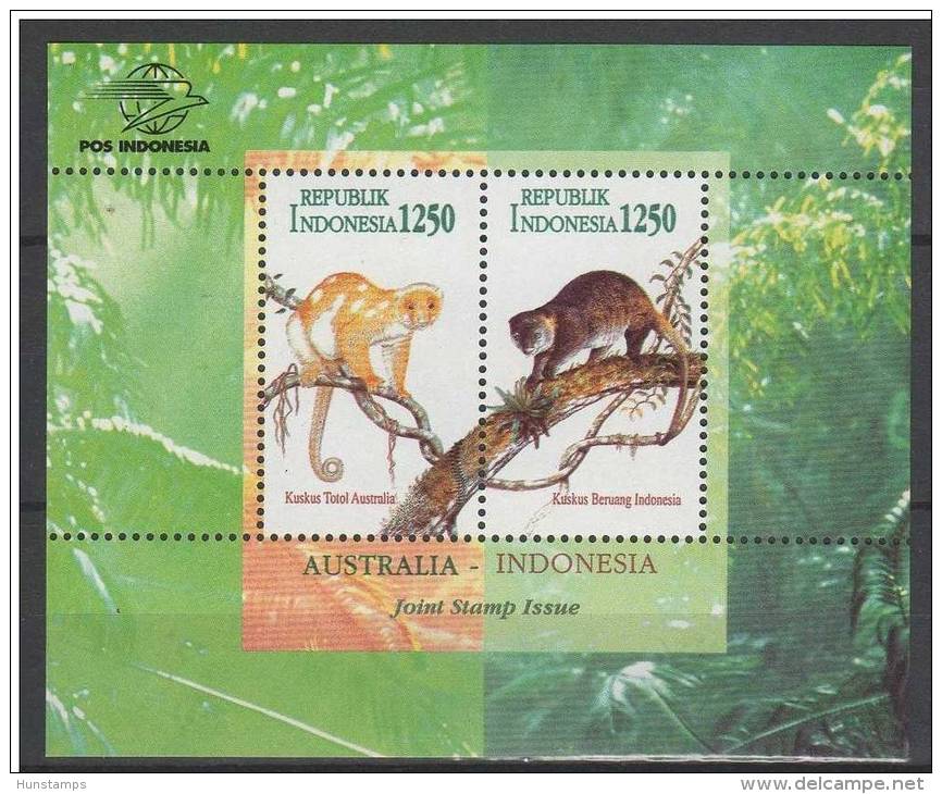 Indonesia 1996. Animals / Monkeys Sheet MNH (**) - Apen