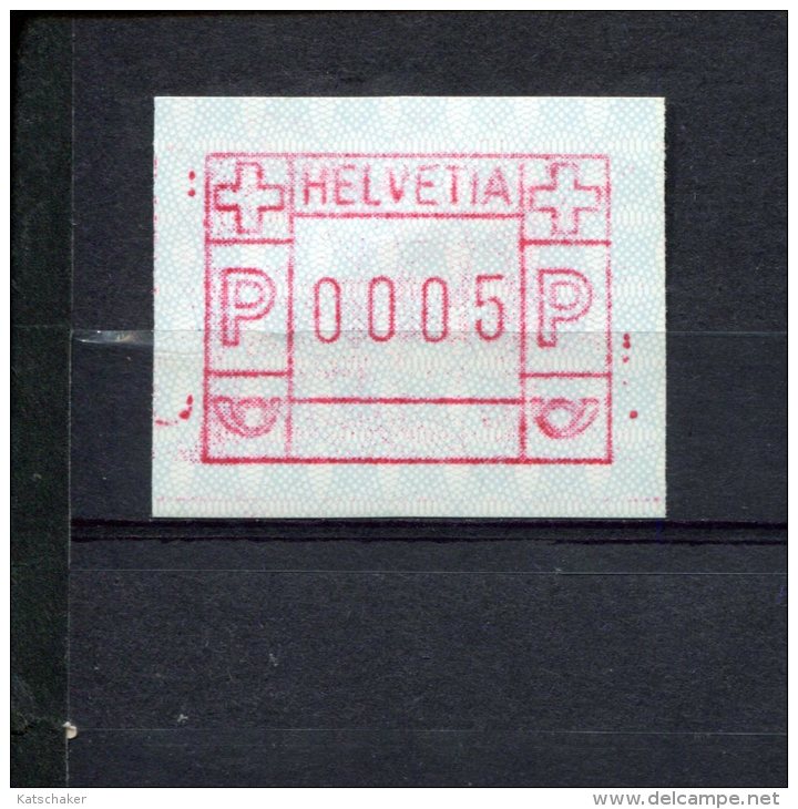 240408243 ZWITSERLAND  POSTFRIS MINT NEVER HINGED POSTFRISCH EINWANDFREI ATM MICHEL 2 FACIALE 0005 - Automatic Stamps