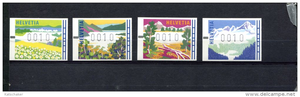 240410010 ZWITSERLAND  POSTFRIS MINT NEVER HINGED POSTFRISCH EINWANDFREI ATM MICHEL  7 8 9 10  FACIALE 0010 - Automatic Stamps