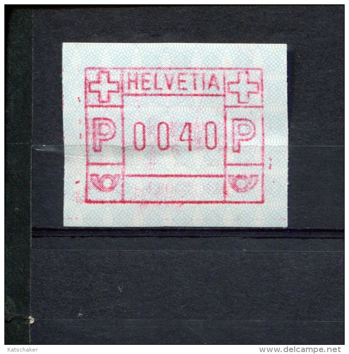 240412430 ZWITSERLAND  POSTFRIS MINT NEVER HINGED POSTFRISCH EINWANDFREI ATM MICHEL 3.1 FACIALE 0040 - Automatic Stamps