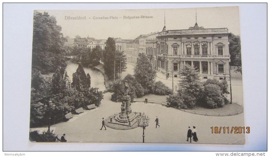 AK Düsseldorf, Cornelius-Platz Mit Hofgarten-Strasse Vom 26.3.1911 - Düsseldorf