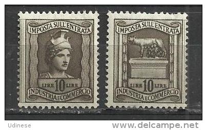 ITALY  - FISCAL STAMP - 2 DIFFERENT - MNH MINT NEUF NUEVO - Fiscale Zegels