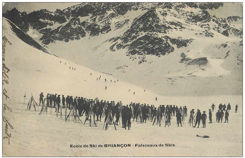 ECOLE DE SKI DE BRIANCON - FALSCEAUX DE SKIS - ANIMEE - SPORT D' HIVER - 05 CPA - Briancon