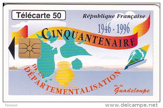 France, 0628.Gem1A Noir, Guadeloupe Cinquantenaire, 2 Scans. - Altri – Oceania