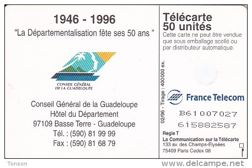 France, 0628.Gem1A Noir, Guadeloupe Cinquantenaire, 2 Scans. - Other - Oceanie