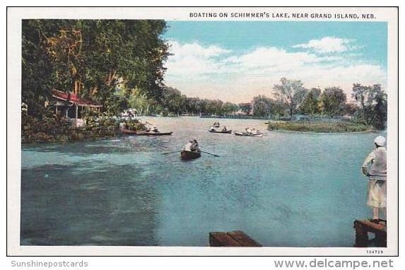 Nebraska Boys Town Grand Island Boating On Schimmers Lake - Grand Island