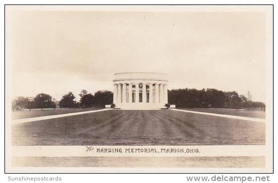 Ohio Marion Harding Memorial Real Photo - Otros & Sin Clasificación