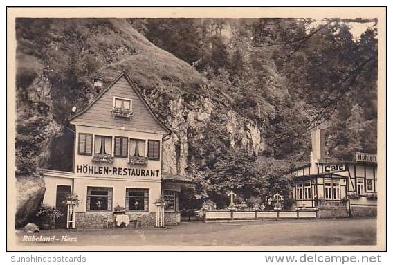 Germany Ruebeland-Harz Hoehlenrestaurant Mit Felsengrotte Real Photo - Harzgerode