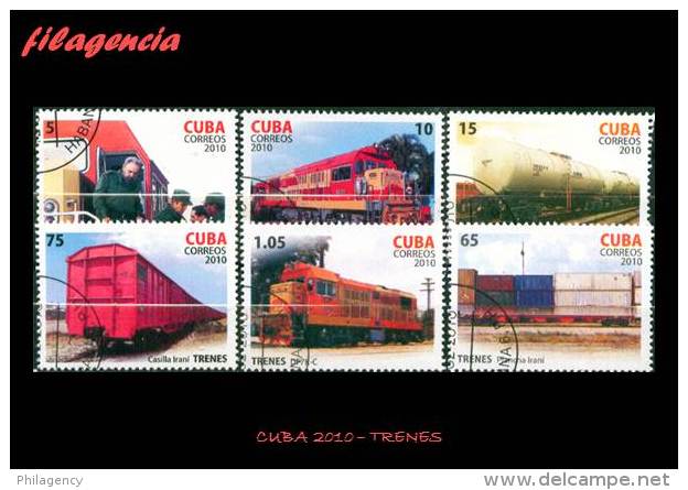 USADOS. CUBA. 2010-07 TRENES - Used Stamps