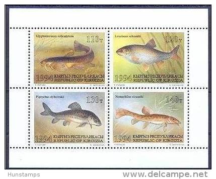 Kyrgyzstan 1994. Animals / Fishes Sheet II. MNH (**) - Kirghizistan