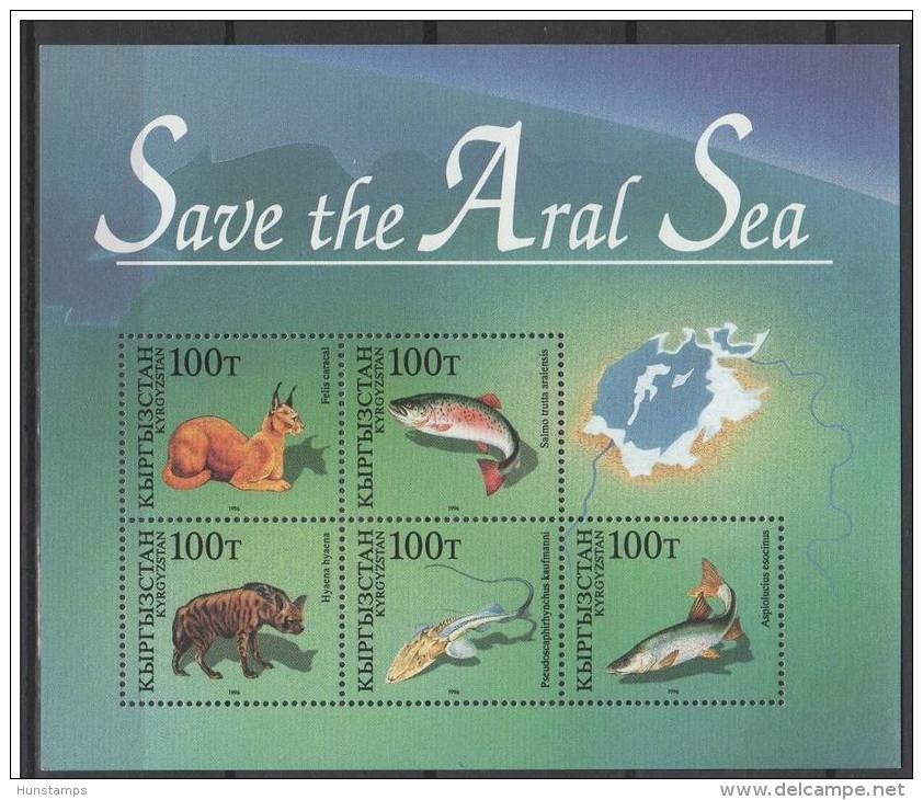 Kyrgyzstan 1996. Wild Animals And Fishes Sheet MNH (**) - Kyrgyzstan