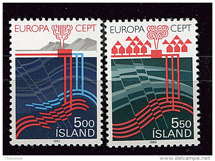 Islande ** N° 551/552 - Europa - Année 1983 - Nuevos