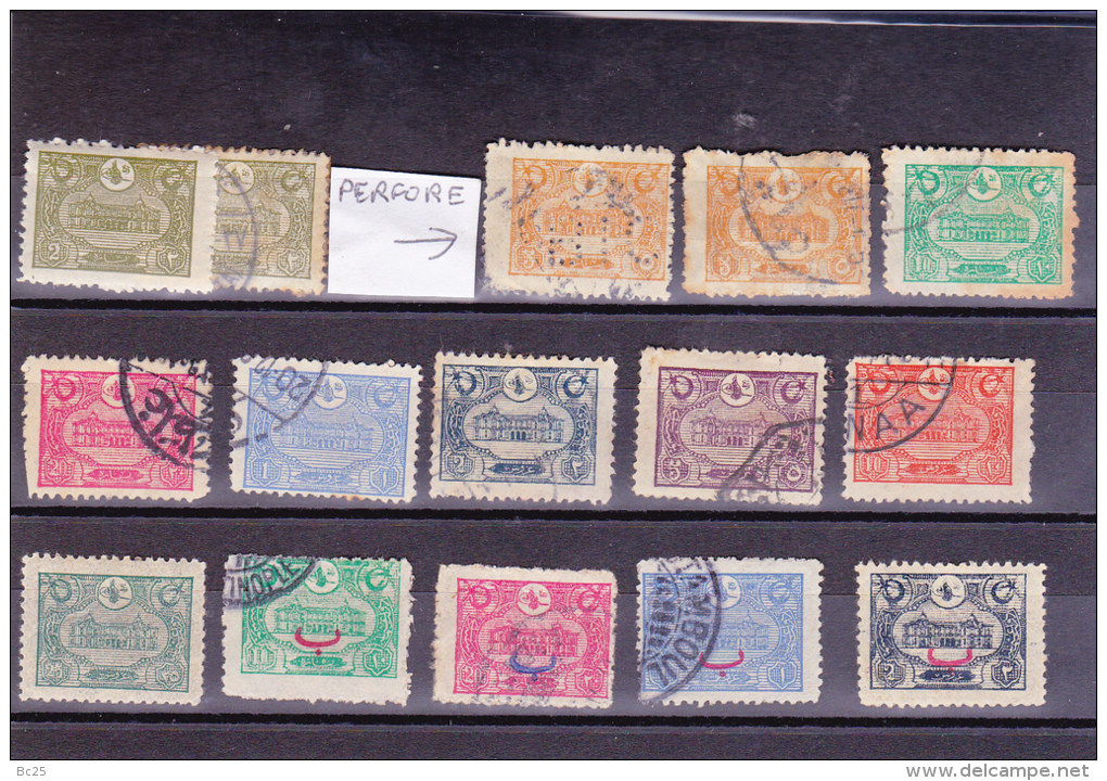 TURQUIE- VOIR CES 14 TIMBRES + 1 TIMBRE PERFORE NEUFS*ET LES OBLITERATIONS - JE VENDS MA COLLECTION - Oblitérés