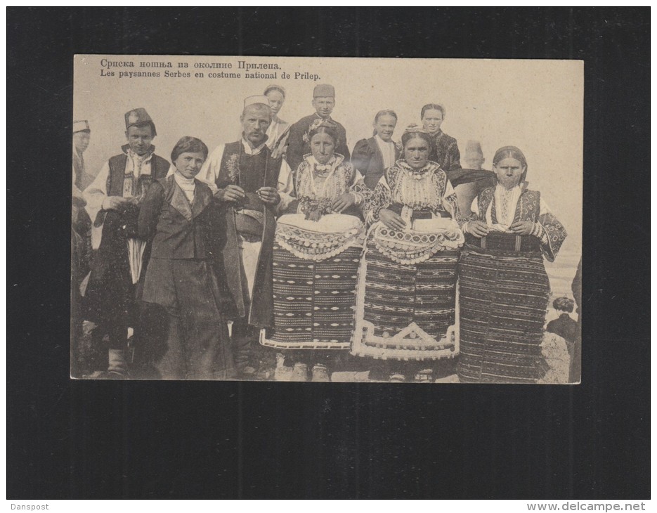 Macedonia PPC Serbian Peasants From Prilep - North Macedonia