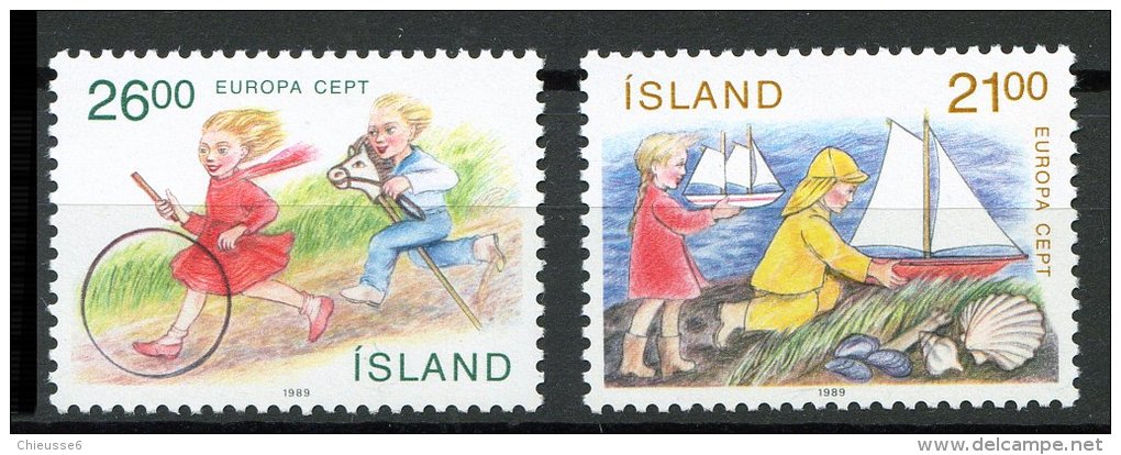 Islande** N° 654/655 - Europa 1989 - Neufs