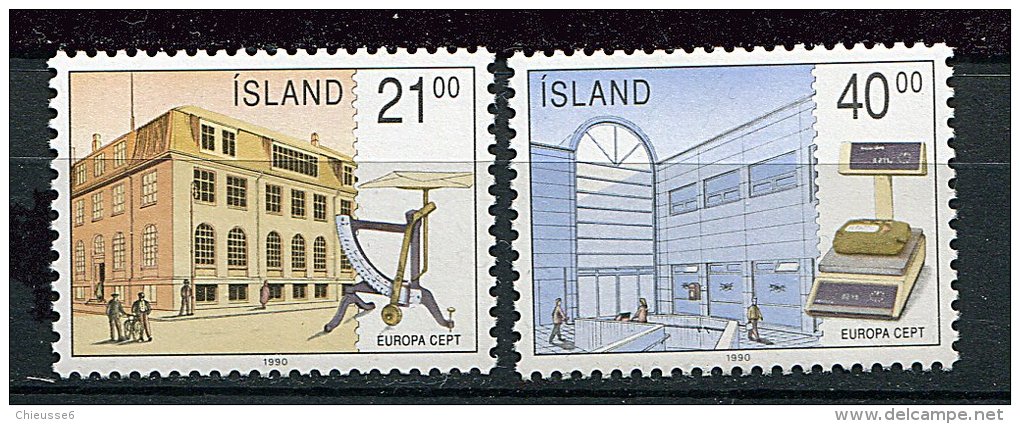 Islande** N° 679/680 - Europa - Année 1990 - Unused Stamps