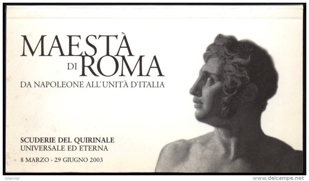 PAINTING ITALIA ROMA 2003 - MAESTA' DI ROMA - DA NAPOLEONE ALL'UNITA' D'ITALIA - BROCHURE MOSTRA SCUDERIE DEL QUIRINALE - Kunst, Design, Decoratie