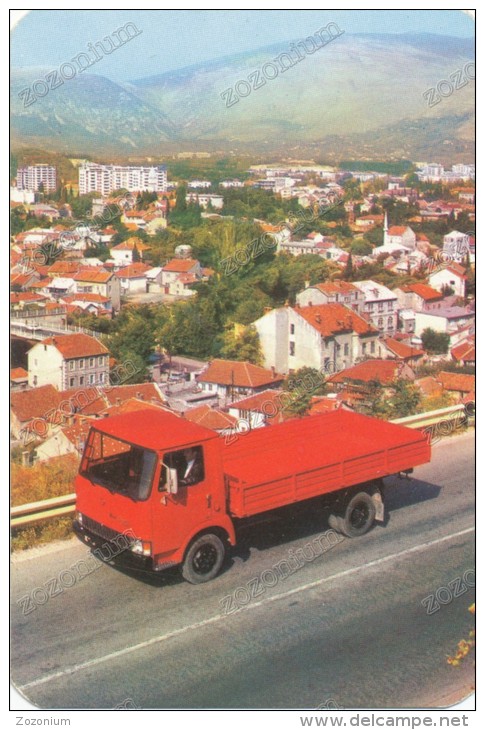 TRUCK, ZASTAVA Camion- Vintage Old Pocket Calendar - Tamaño Pequeño : 1961-70