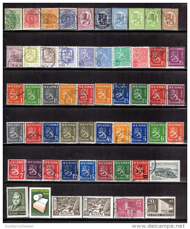 FIN 15 FINLANDE LOT DE 62 TP OBLITERES - Collections