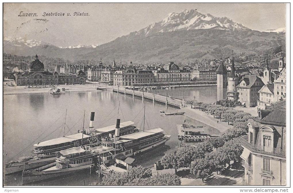 8636 - Luzern Seebrücke U. Pilatus Vapeurs - Lucerne