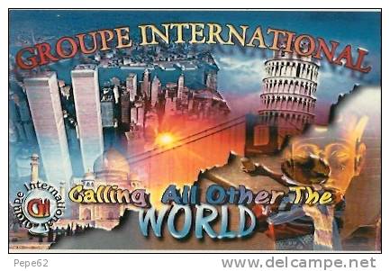 Carte De QSL -world Trade Center-tour De Pise--cpm  Longvic-france - CB-Funk