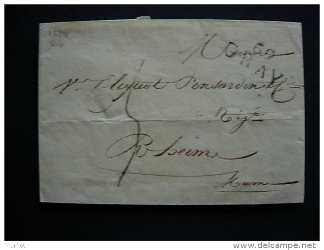 LETTRE DE 69 GRAY VERS RHEIMS  EN 1824 - 1801-1848: Voorlopers XIX