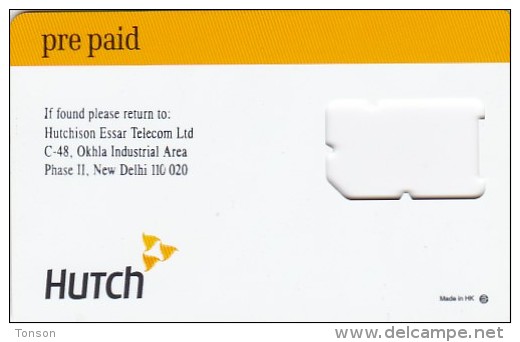 India, Hutch, Sim Card Without Chip, 2 Scans. - India