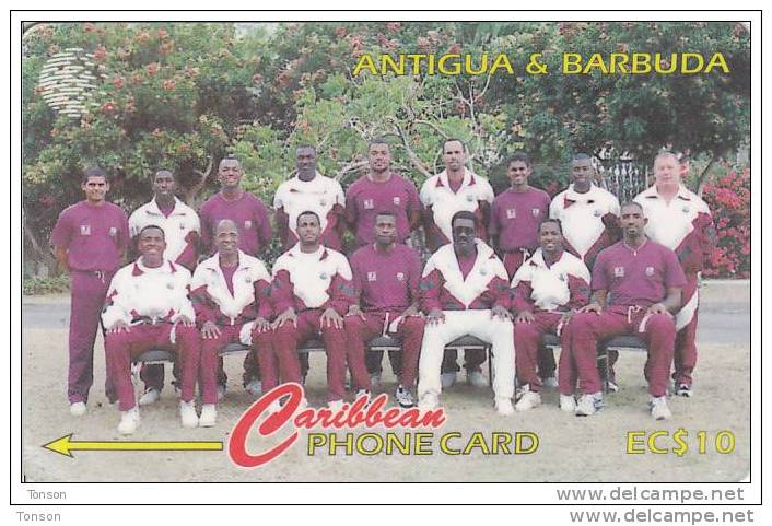 Antigua, ANT-231A, 1996 Cricket Team, Sport, 2 Scans. Little Loose Corners - Antigua Y Barbuda