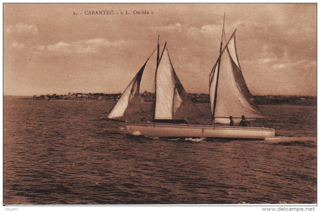 CARANTEC (Finistère) VOILIER " L´ Ourida " - BATEAU -  VOIR 2 SCANS - - Carantec