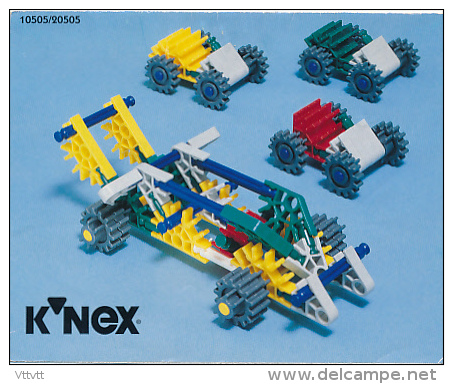 Brochure (1994) Mode D'emploi K'NEX 10505/20505 (23,5 Cm Sur 29,5 Cm Déplié) - K'nex