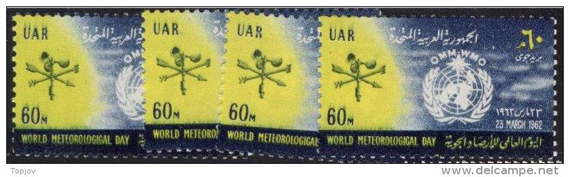 EGYPT - METEOROLOGICAL  - OUN - WMO  - **MNH - 1962 - 4x - Neufs