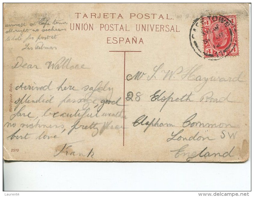 (218) Very Old Postcard - Carte Ancienne - Spain - Grand Canaria - Las Palmas - La Palma