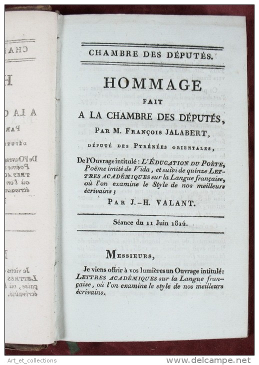 L'Éducation Du Poète & 15 Lettres Académiques / J.-H. Valant / A Paris Chez Michaud Frères Libraires En 1814 - 1801-1900