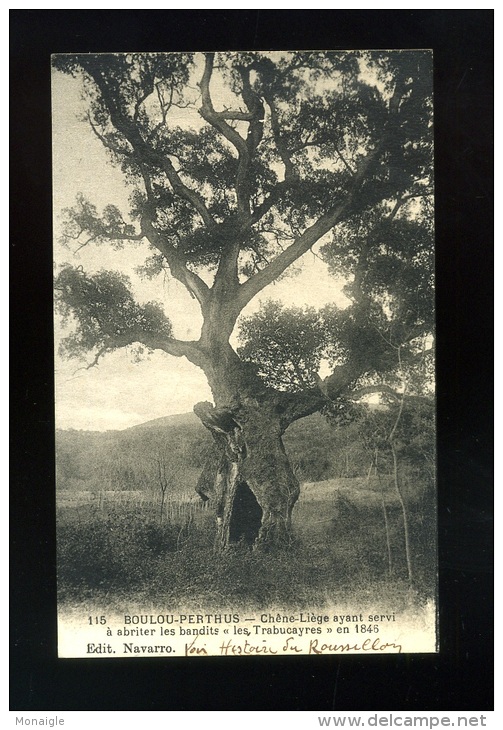 LE BOULOU PERTHUS Chêne Liège Ayant Servi à Abriter Les Bandits De La TRABUCAYRE En 1846. Arbre-édit NAVARRO - Other & Unclassified