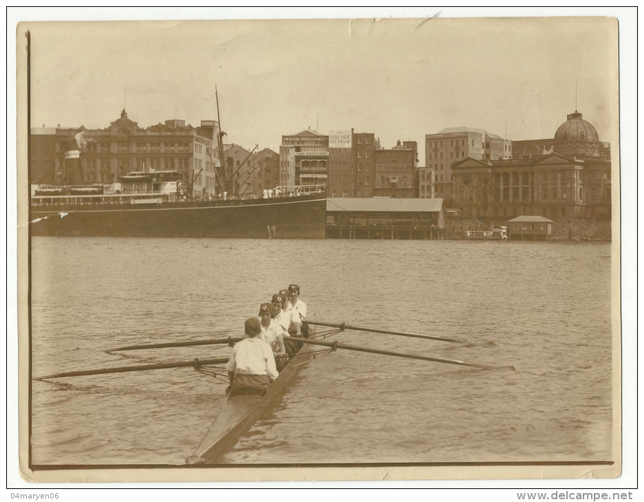 **QUEENSLAND CREW (nr.4)   ** . PORT ADELAIDE - AUSTRALIE( Brisbane )-Race-1924 - Aviron