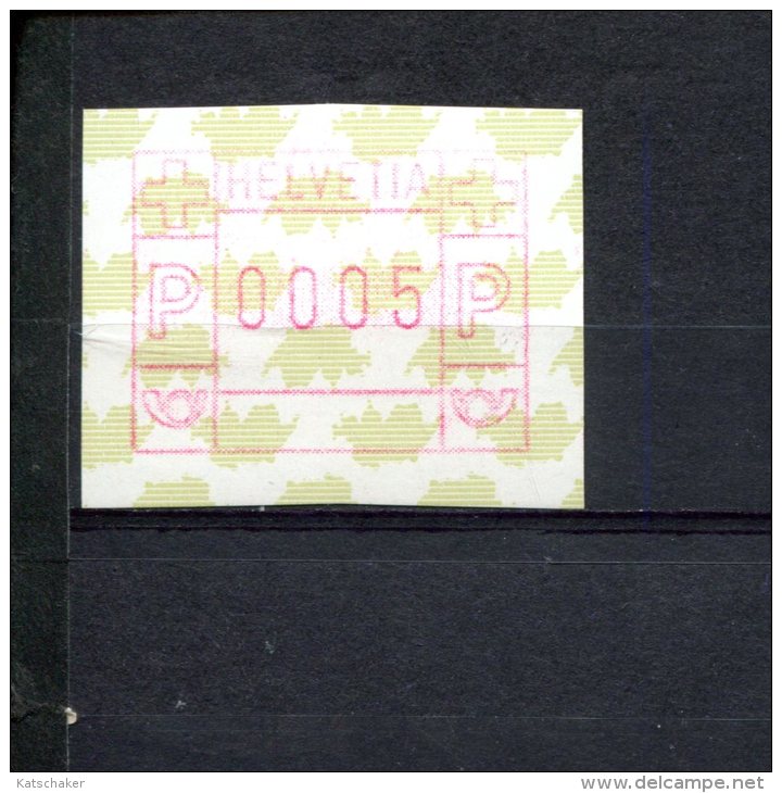 240549959 ZWITSERLAND  POSTFRIS MINT NEVER HINGED POSTFRISCH EINWANDFREI MICHEL ATM 5  V D FACIALE 0005 - Automatic Stamps